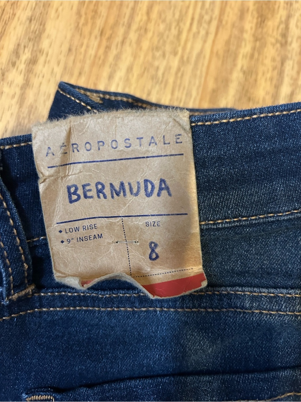 Aeropostale Women’s Bermuda Jeans - Dark Blue Denim